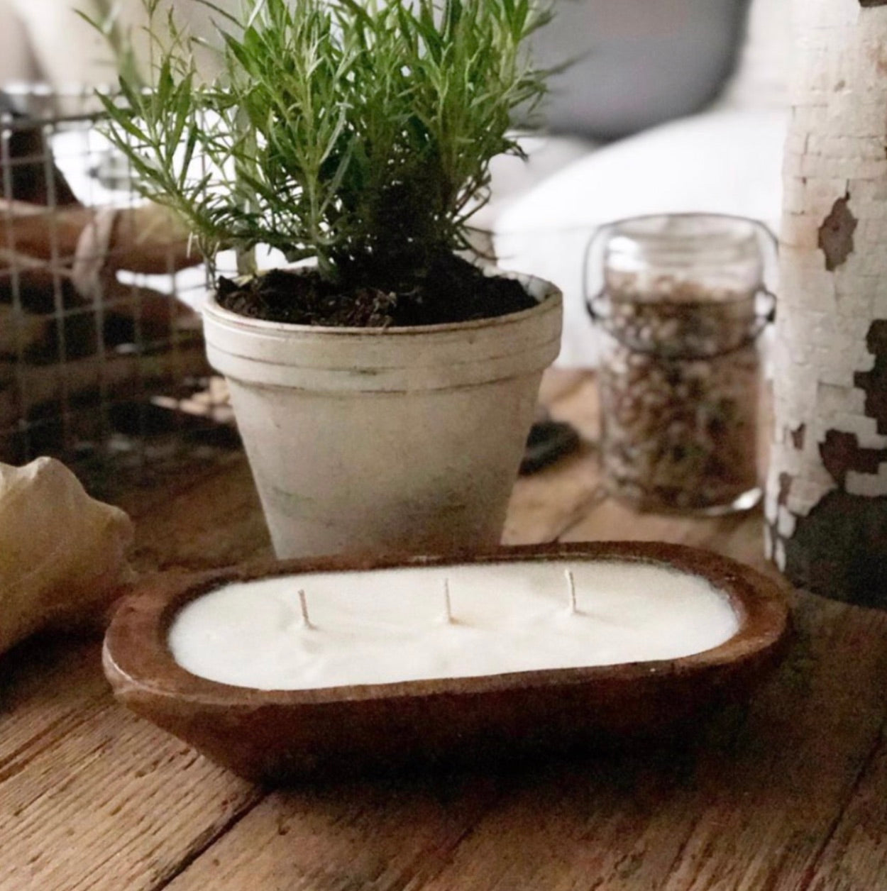 3-Docht-Dough Bowl Kerze von TLC Candle Co. - Bauernhaus