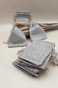 10 Jute-Säckchen mit Kordelzug und naturfarben